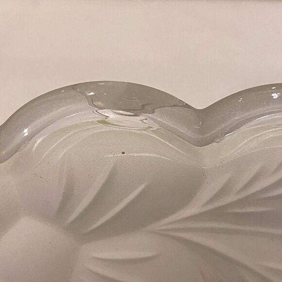 Vintage Lead Crystal Flowered Bowl — Elegant Decorative / Serving Piece - Picture 6 of 6